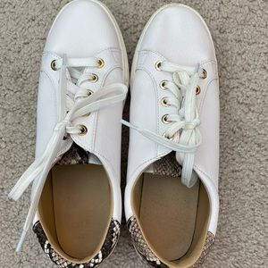 H&M Snakeskin White Sneakers - NW Size 8